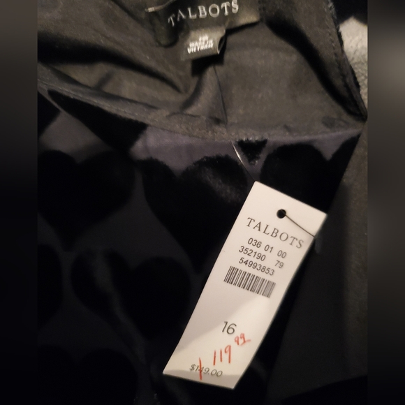 Talbots Heart Velvet A-Line Dress